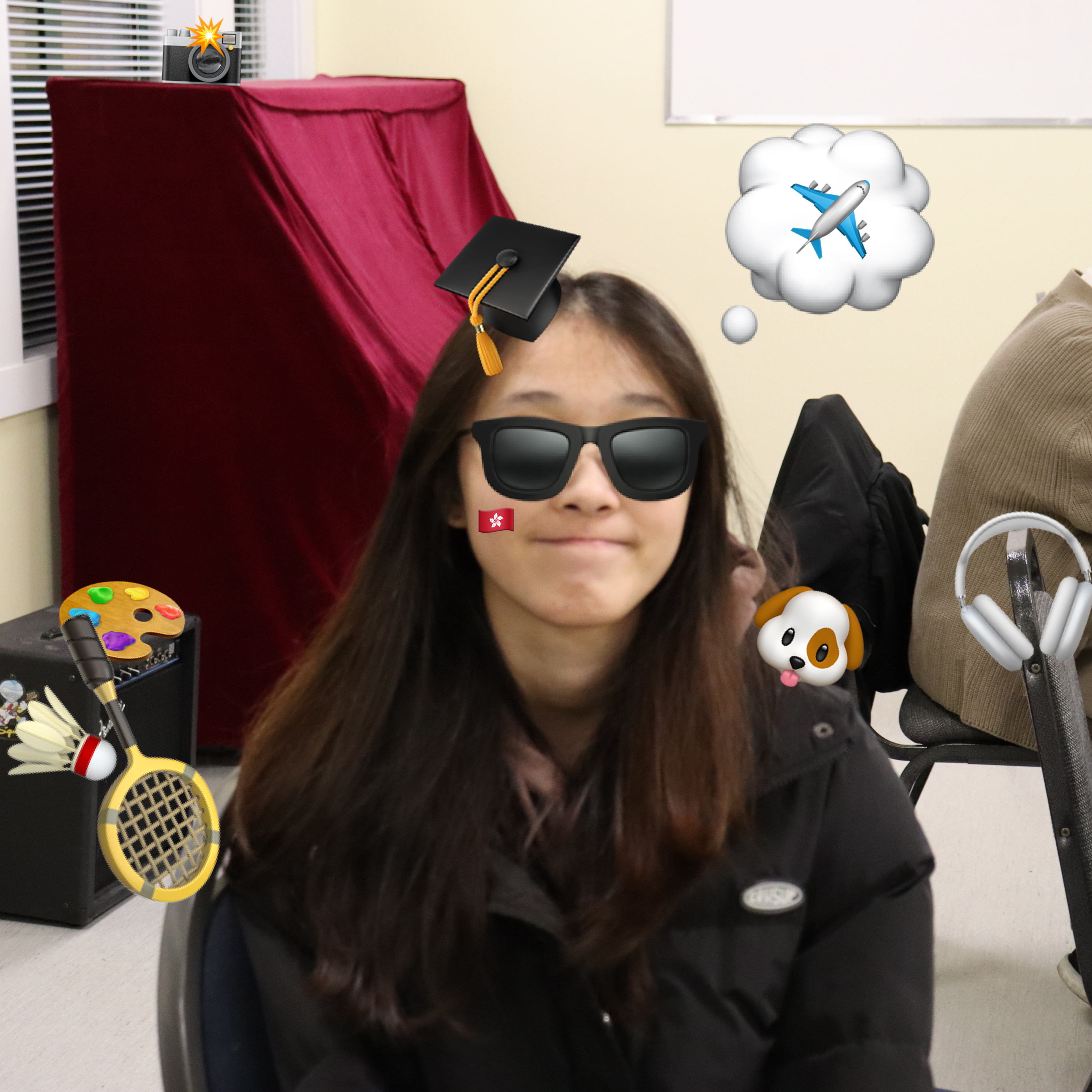 Stephy Wong's profile picture with emojis of hobbies