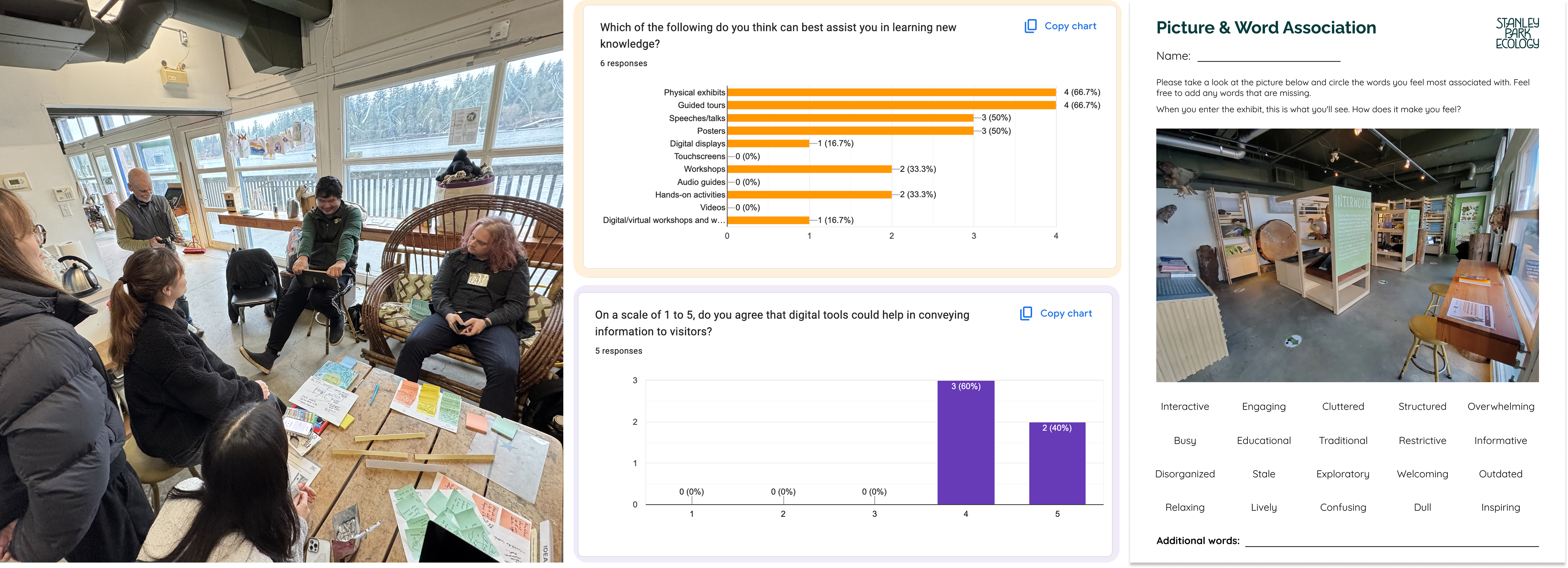 Workshops and surveys done in the SPES project.